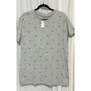 Aeropostale Woman’s Gray Short Sleeve Watermelon Pattern Tee Shirt Size M
